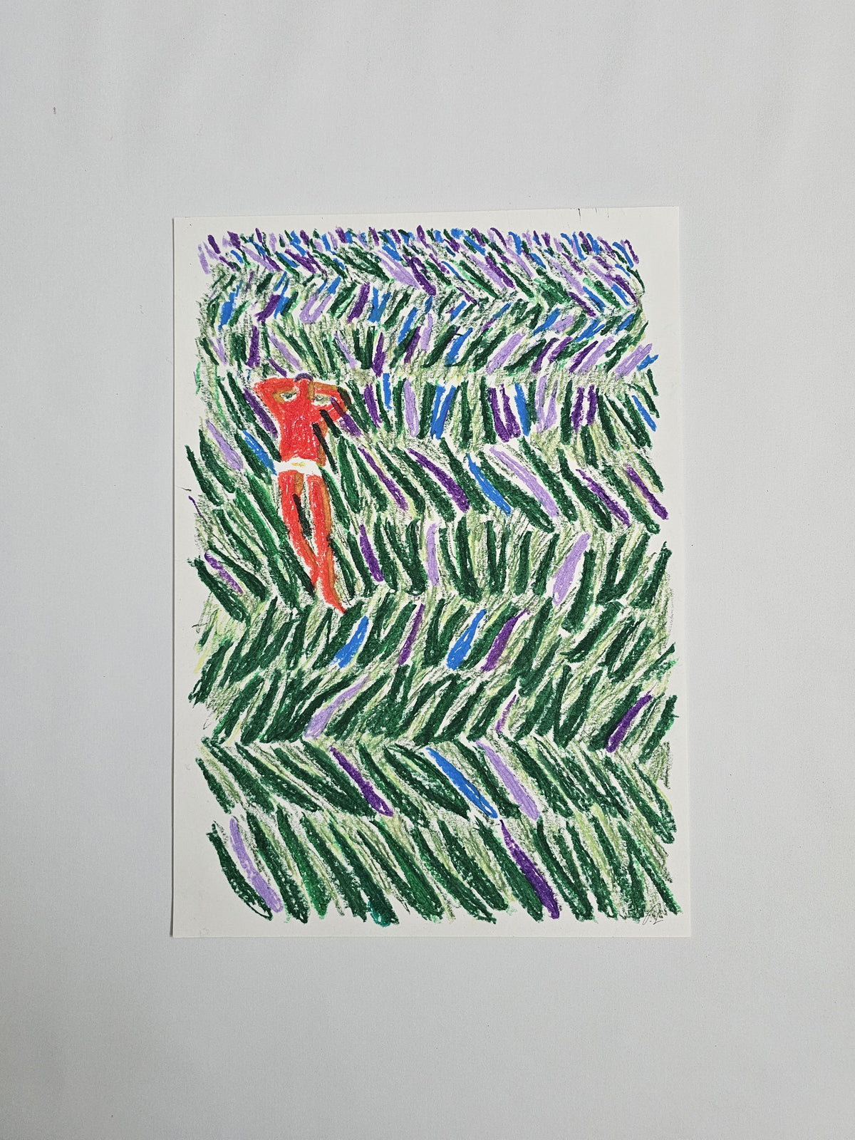 "Easy does it" oil pastel