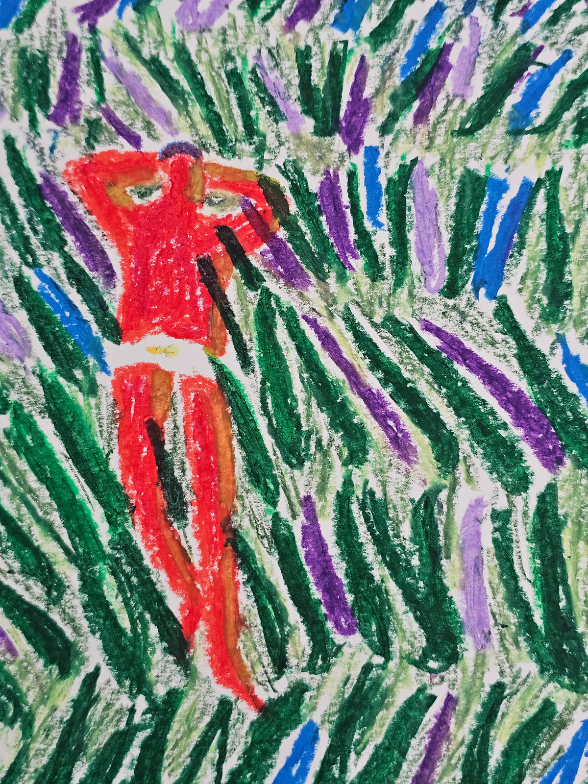 "Easy does it" oil pastel