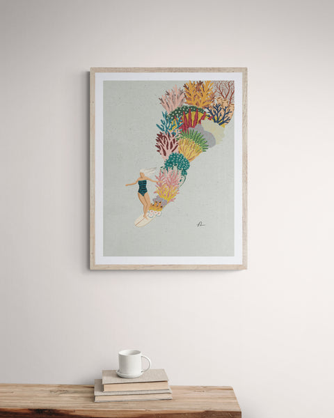 Coral Slide Framed Print