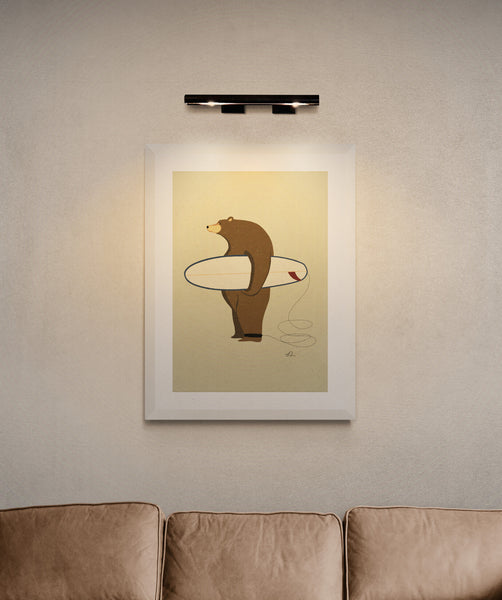 Surfing  Grizzly Framed & Mounted Print