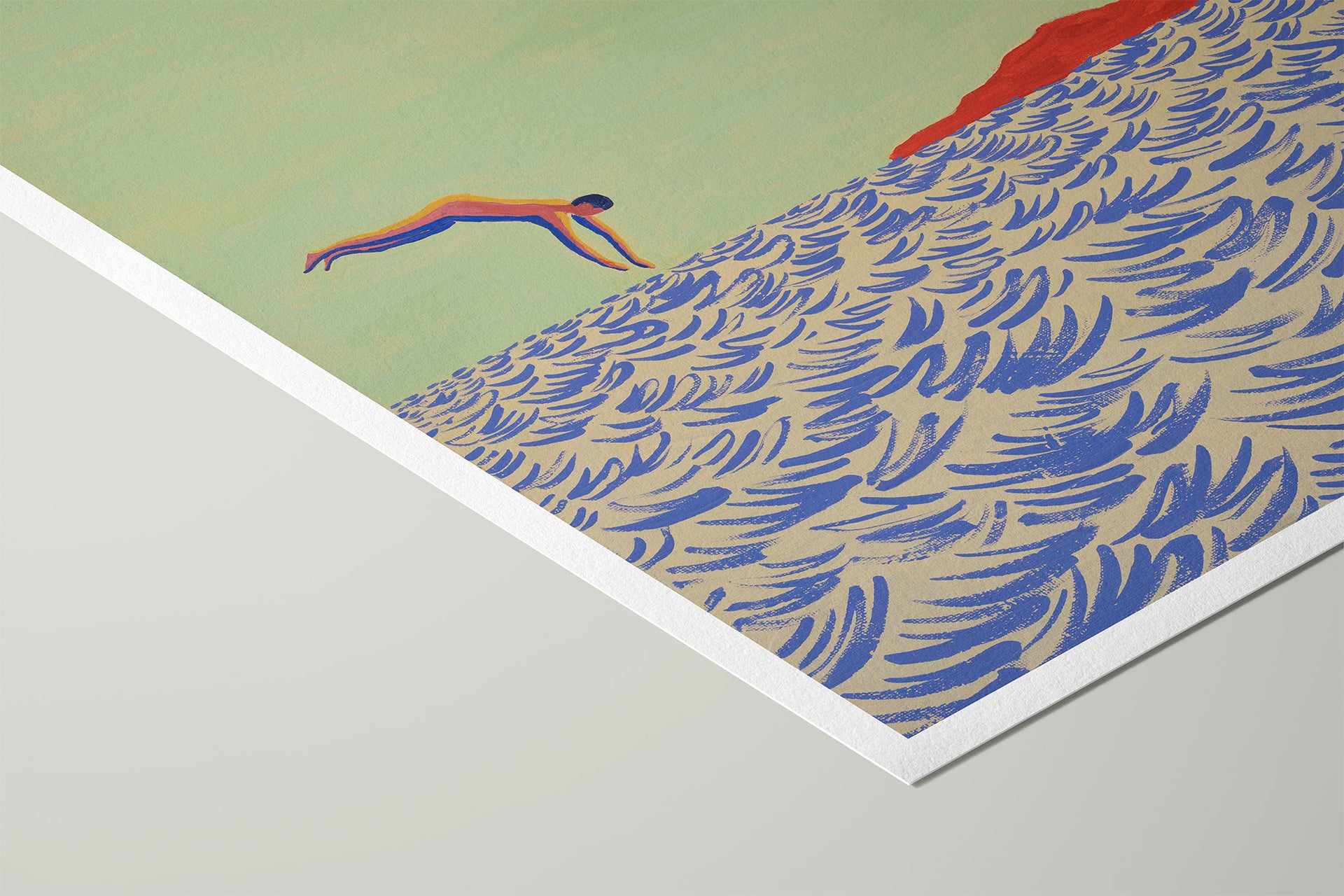 Into the water I go Art Print