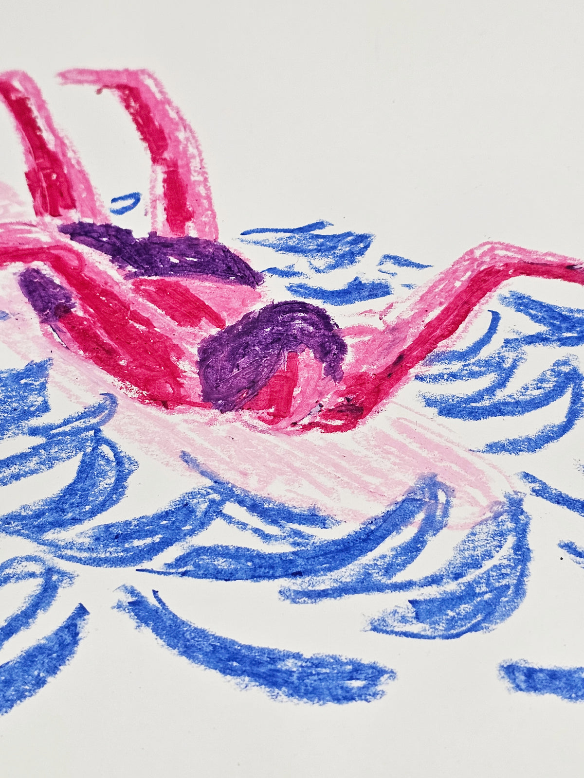 "Gliding" oil pastel