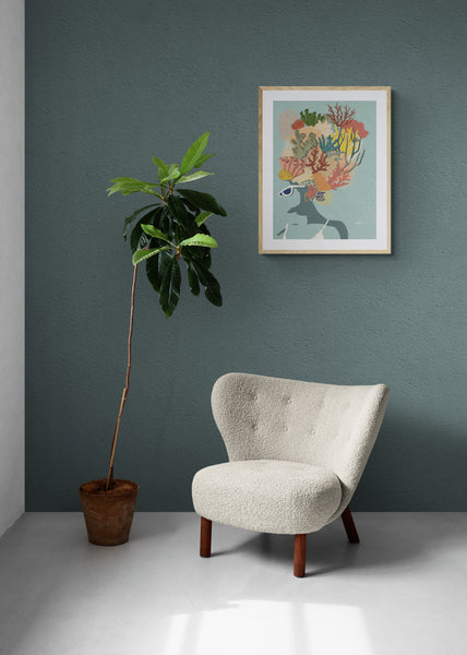 Coral Lady Framed Print