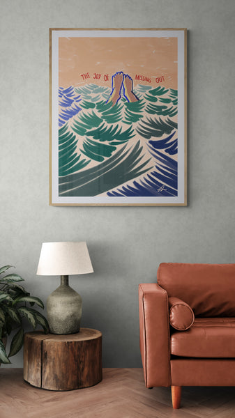 JOMO in the sea Art Print