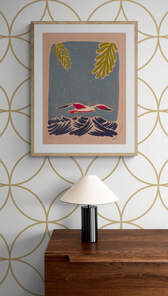 Land & the sea Art Print