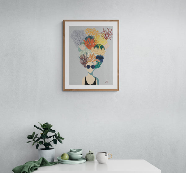 Coral head Framed Print