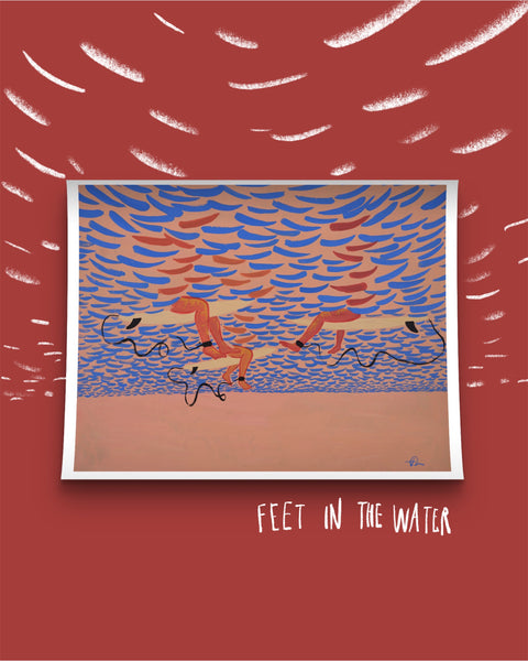 Feet in the water Art Print