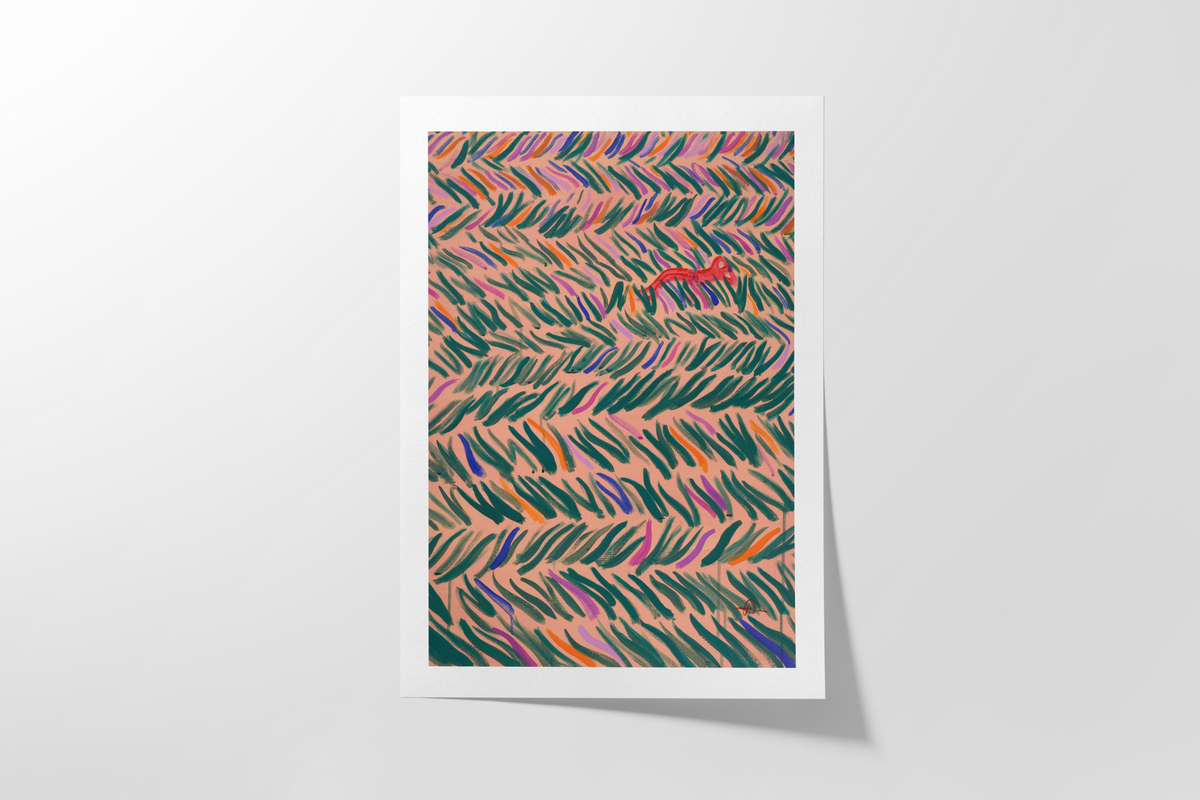 art print one sunny afternoon by fabian lavater on white background