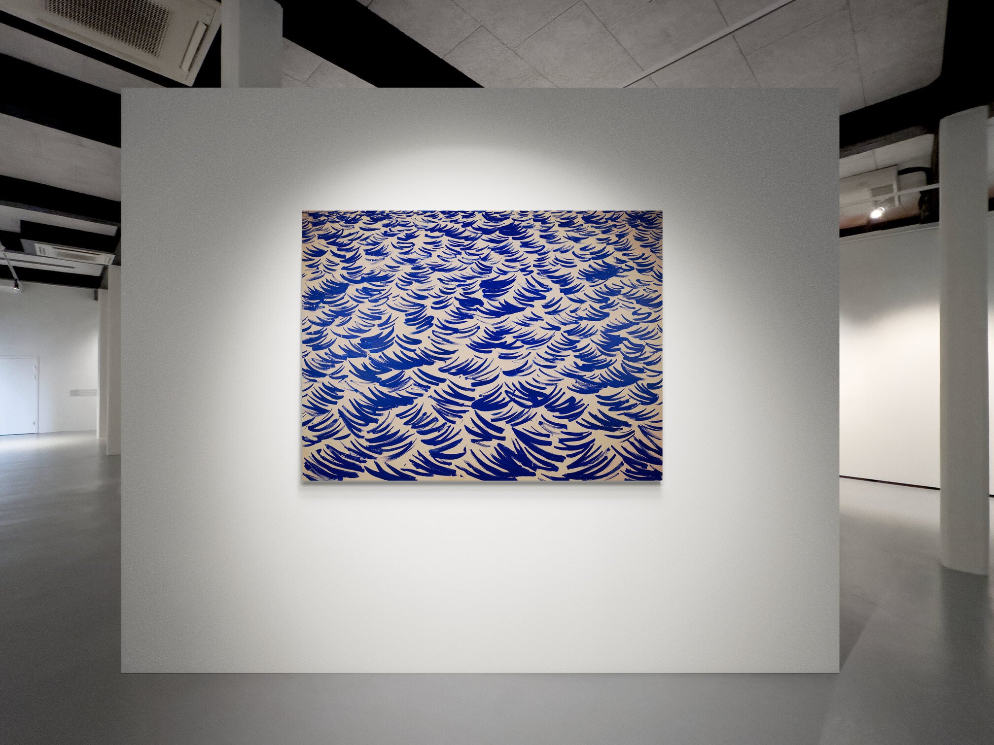 original art painting "Waves No 1" by Fabian Lavater showing ocean waves pattern