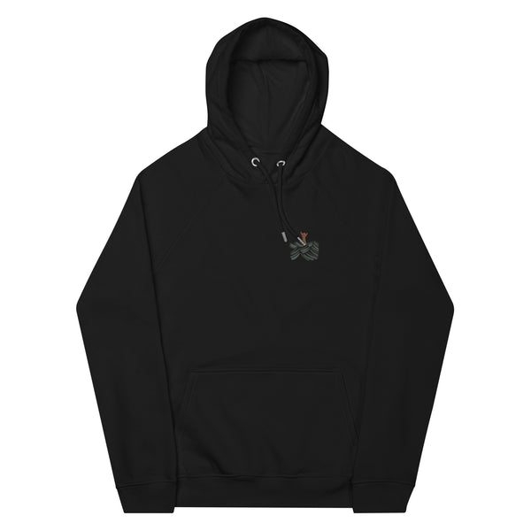 Spreading those vibes organic embroidery hoodie