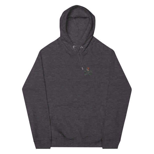 Spreading those vibes organic embroidery hoodie