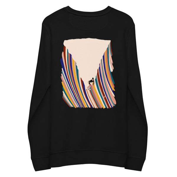 Conquering organic embroidery sweatshirt