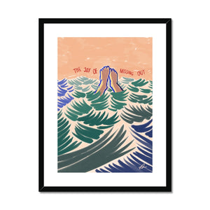 JOMO in the sea Framed & Mounted Print