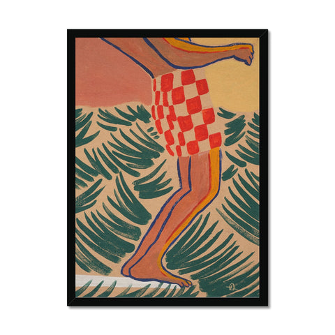 Hang ten and now Framed Print