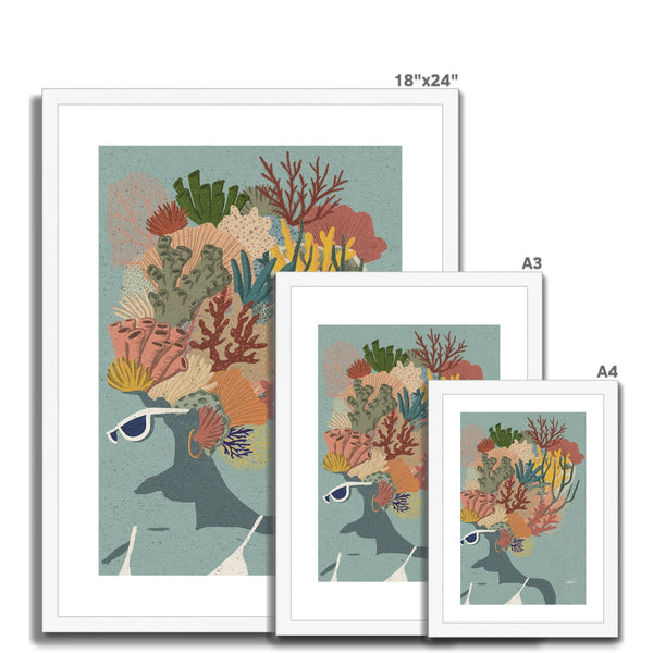 Coral Lady Framed & Mounted Print