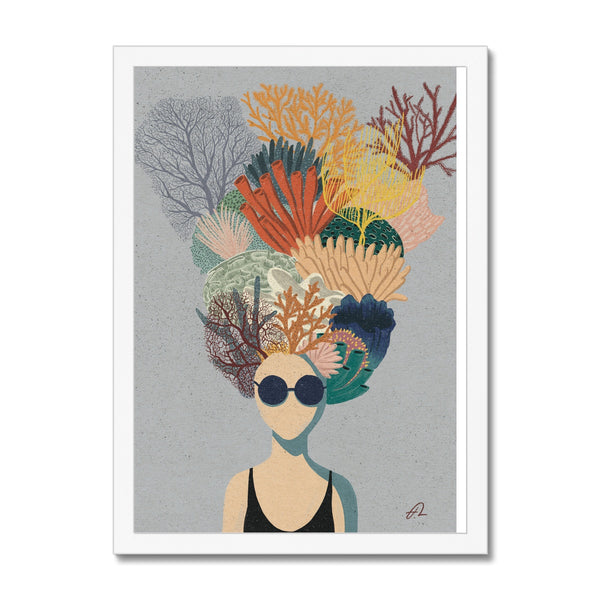 Coral head Framed Print