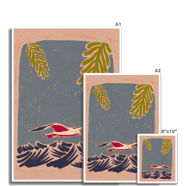 Land & the sea Art Print