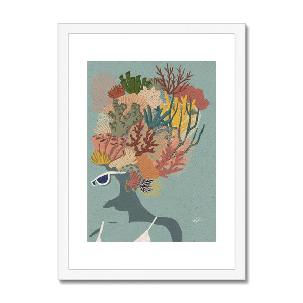 Coral Lady Framed & Mounted Print