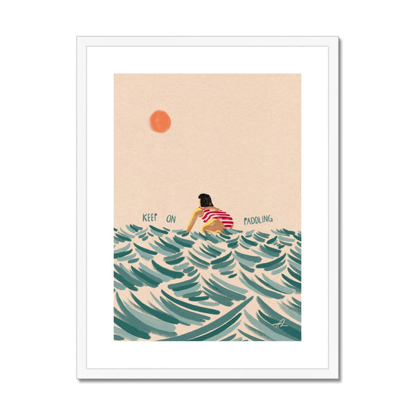 Keep on paddling Framed & Mounted Print