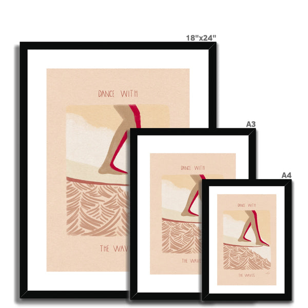 Dance with the waves Framed & Mounted Print
