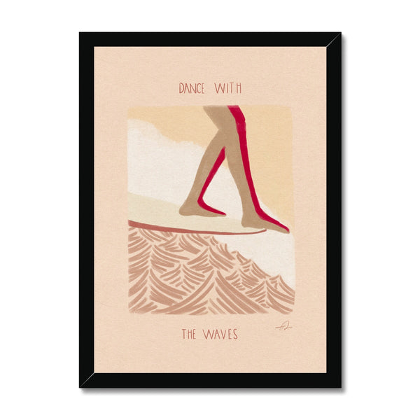 Dance with the waves Framed Print