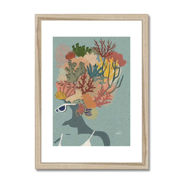 Coral Lady Framed & Mounted Print