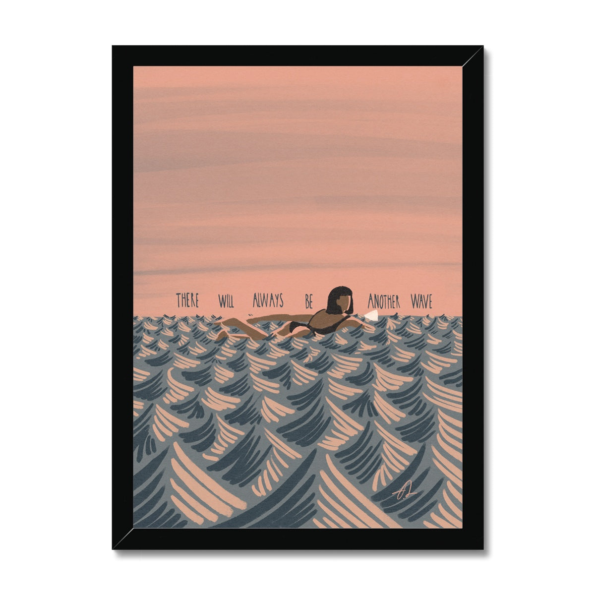 There will always be another wave Framed Print