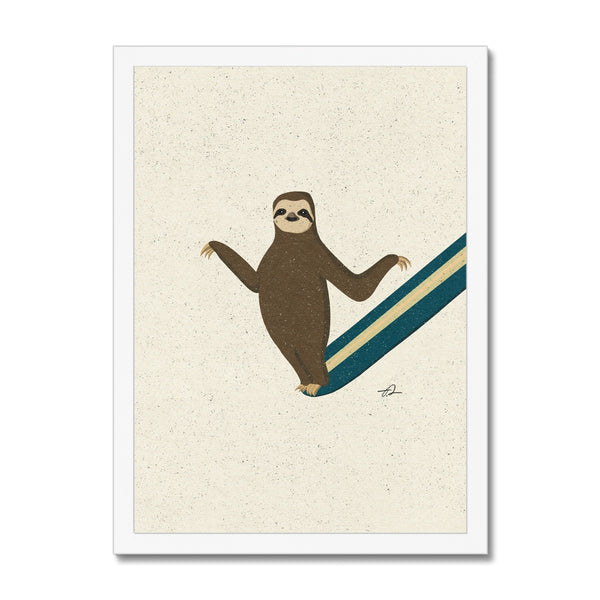 Sliding into the new year with no expectations... Framed Print