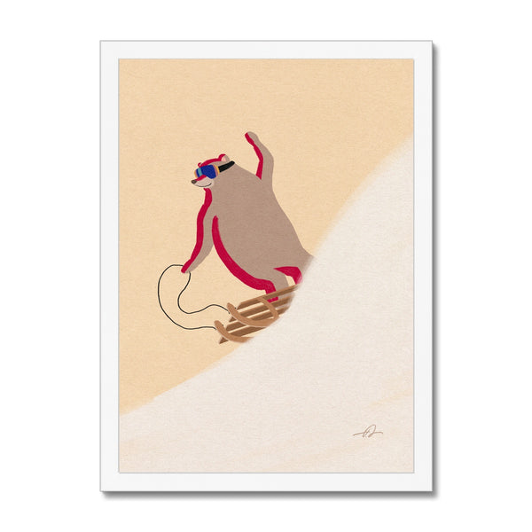 Surf Sledge Framed Print