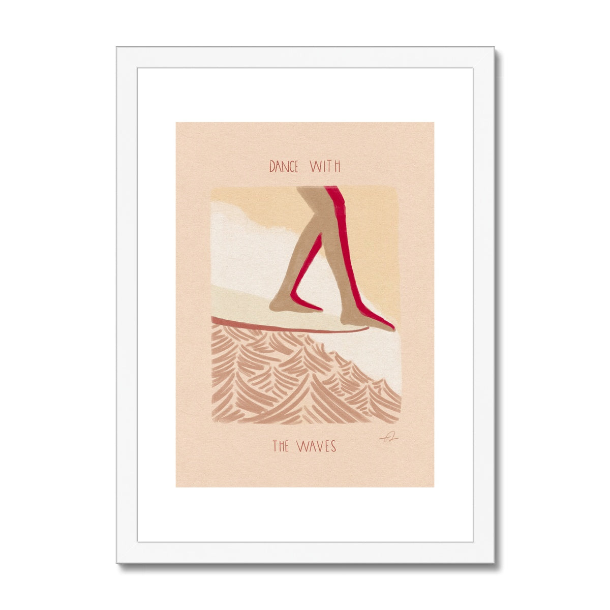 Dance with the waves Framed & Mounted Print