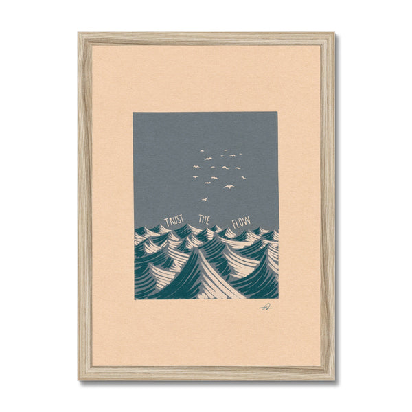 Trust the flow Framed Print