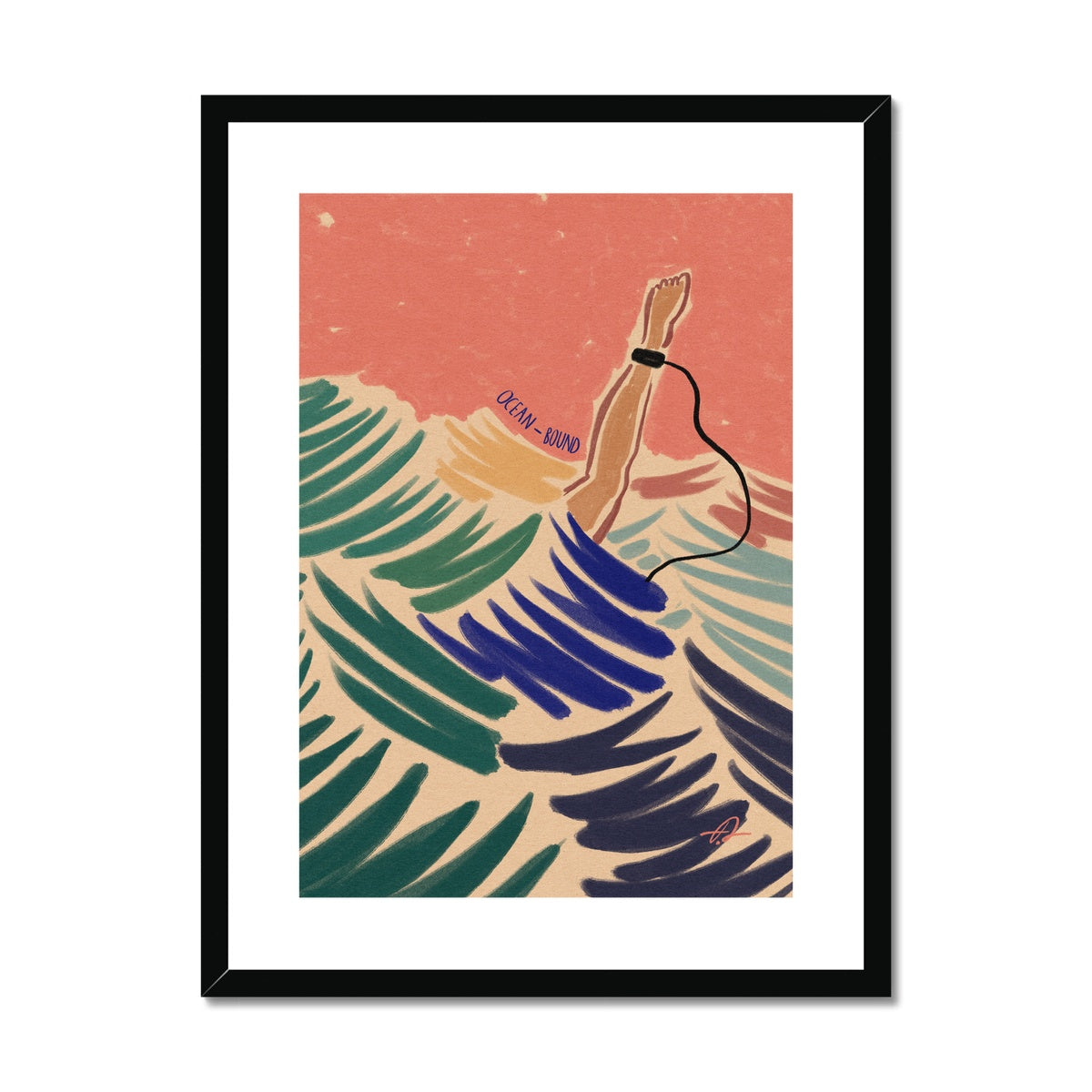 Ocean-bound Framed & Mounted Print