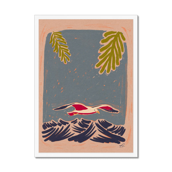 Land & the sea Framed Print