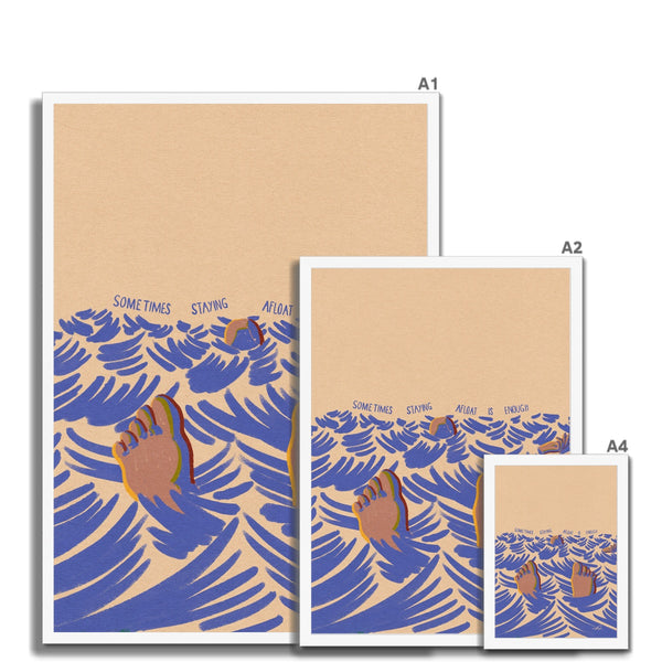 Staying afloat Framed Print
