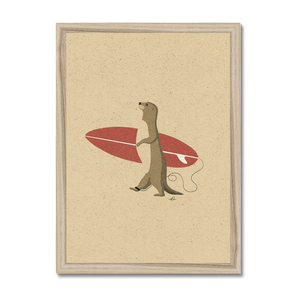 Surfing Otter II Framed Print