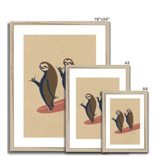Double the Sloths, Double the Fun! Framed & Mounted Print