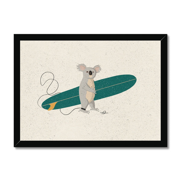 Surfing Koala Framed Print