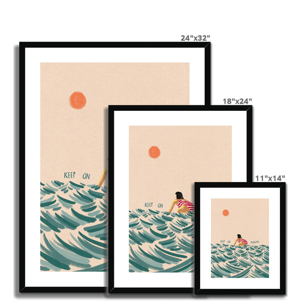 Keep on paddling Framed & Mounted Print