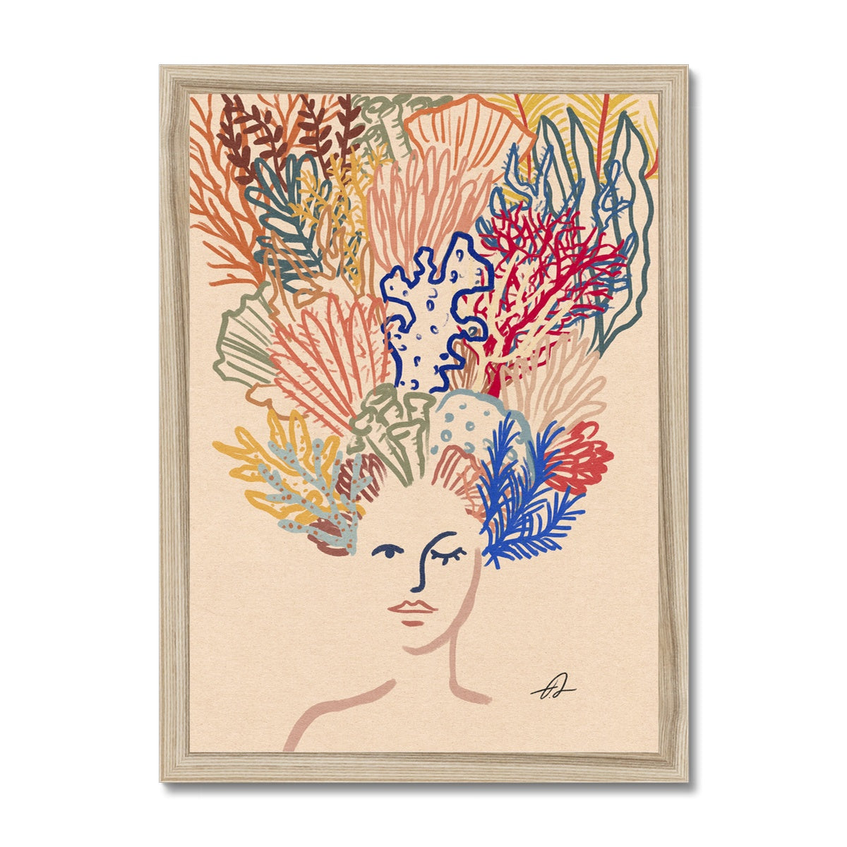 Corals on my mind Framed Print