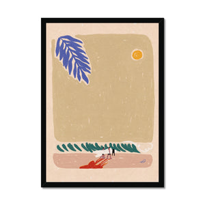 Too hot for wetsuits Framed Print