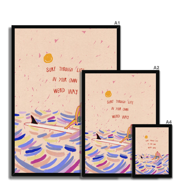 Surf weird Framed Print