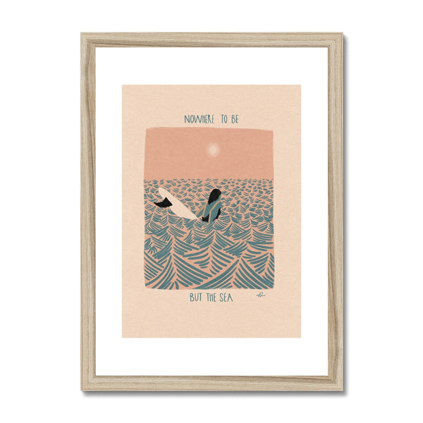 Nowhere to be but the sea Framed & Mounted Print