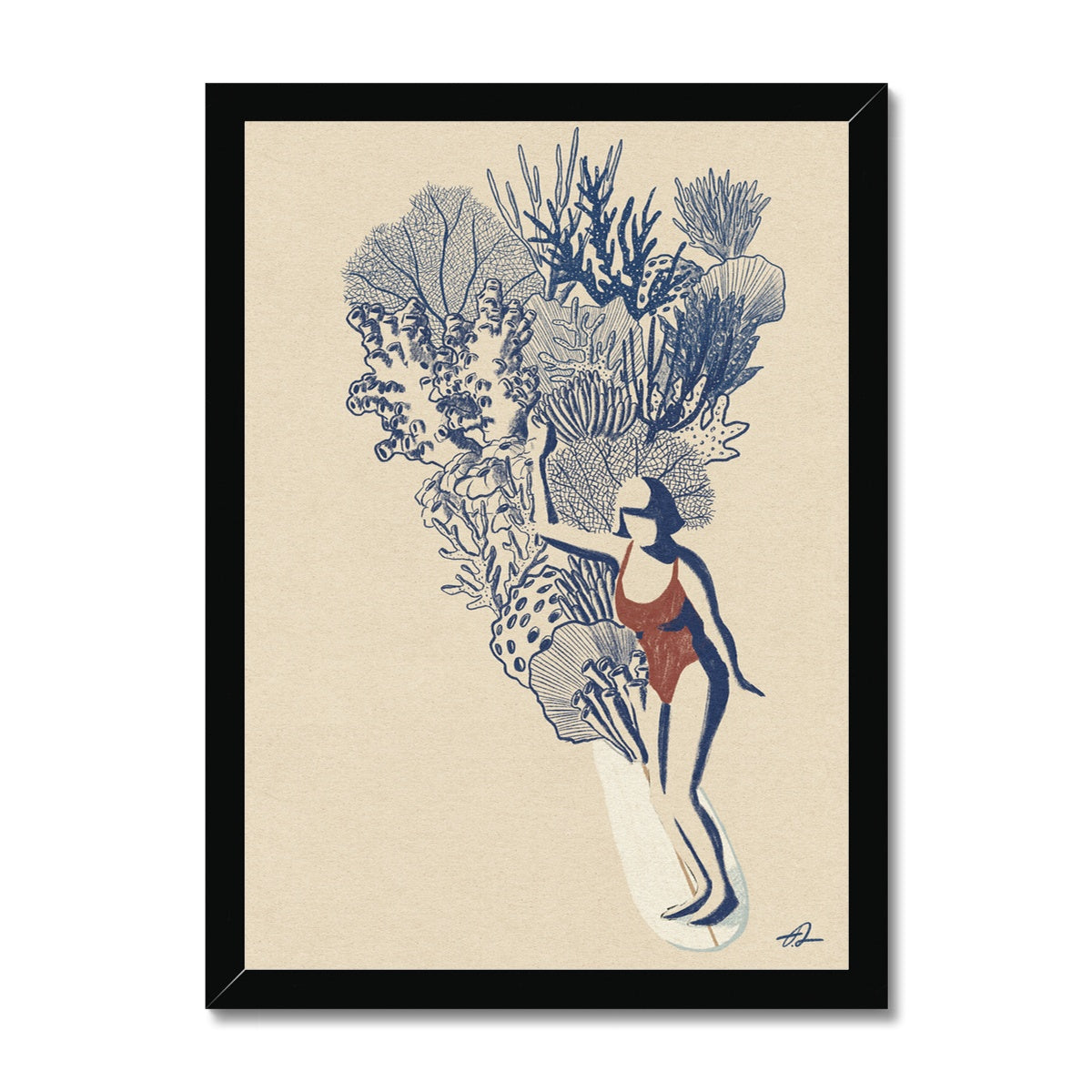 Coral Slide II Framed Print