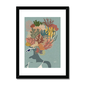 Coral Lady Framed & Mounted Print