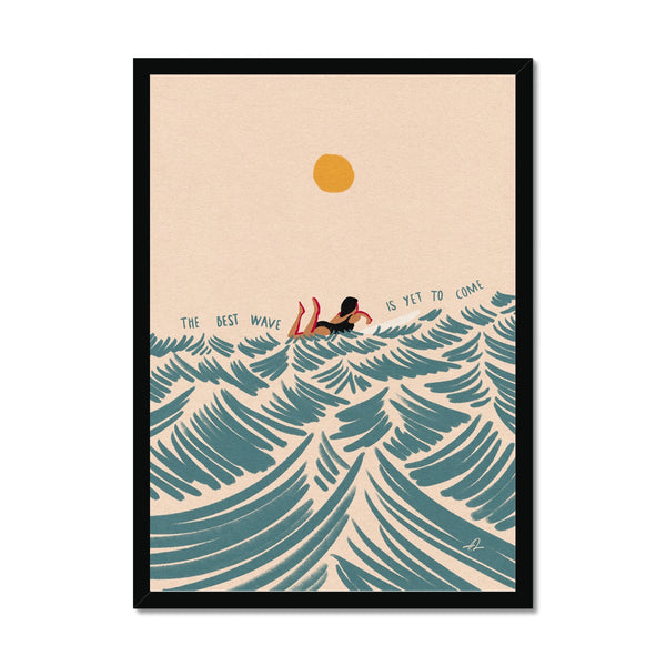 The best wave Framed Print