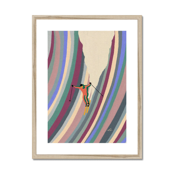 Down the slope Framed & Mounted Print
