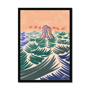 JOMO in the sea Framed Print