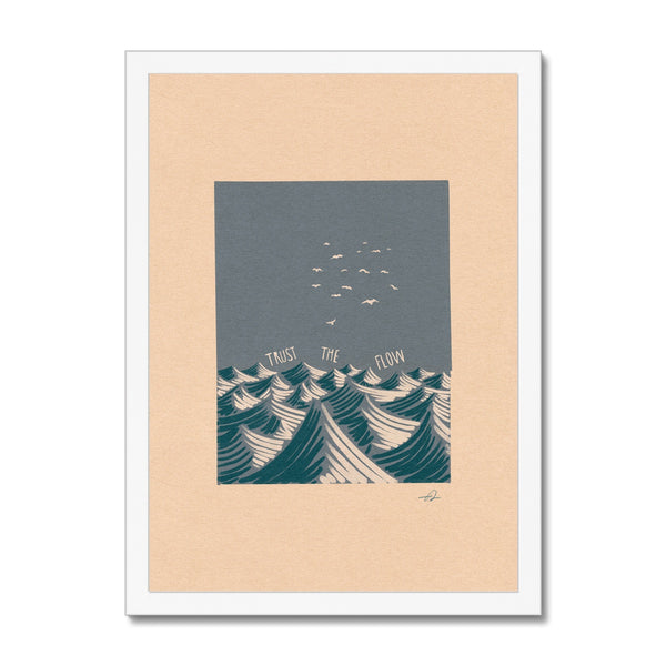 Trust the flow Framed Print