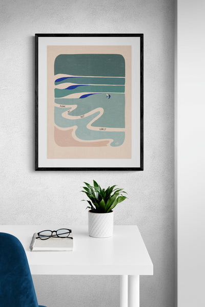 alone but not lonely Art Print