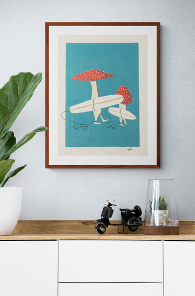 The Toadstool Bro's Framed Print